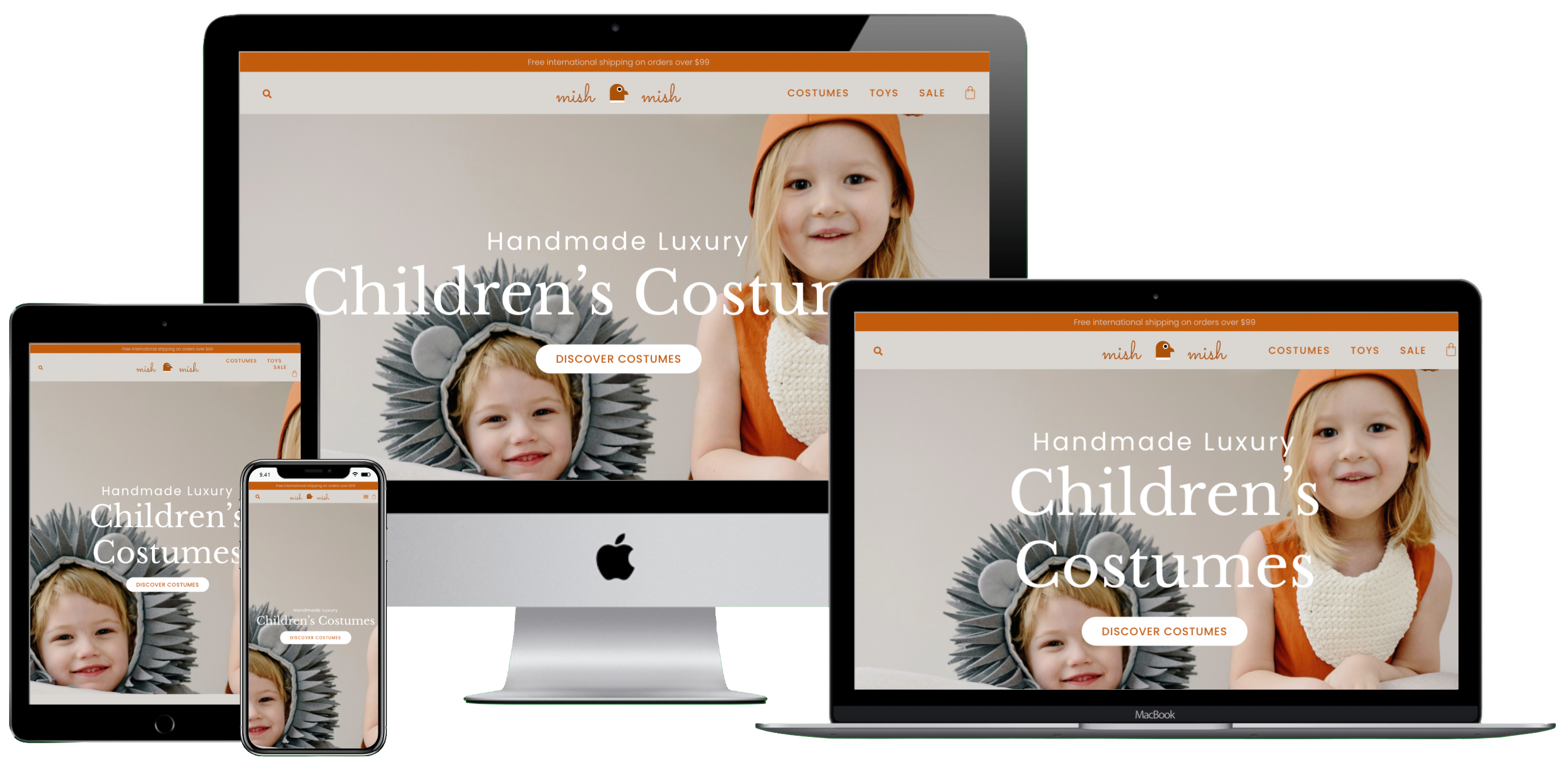 Handmade Kids Shop mockup