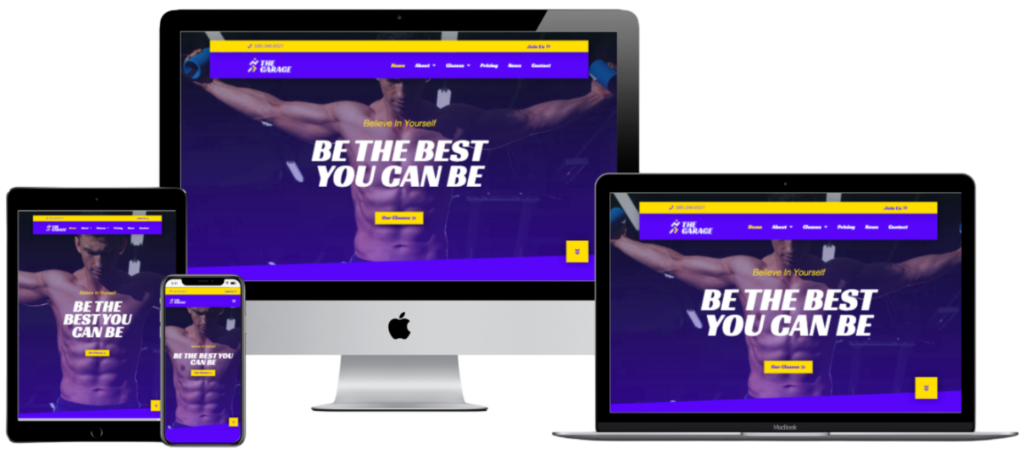 Gym Website Mockup