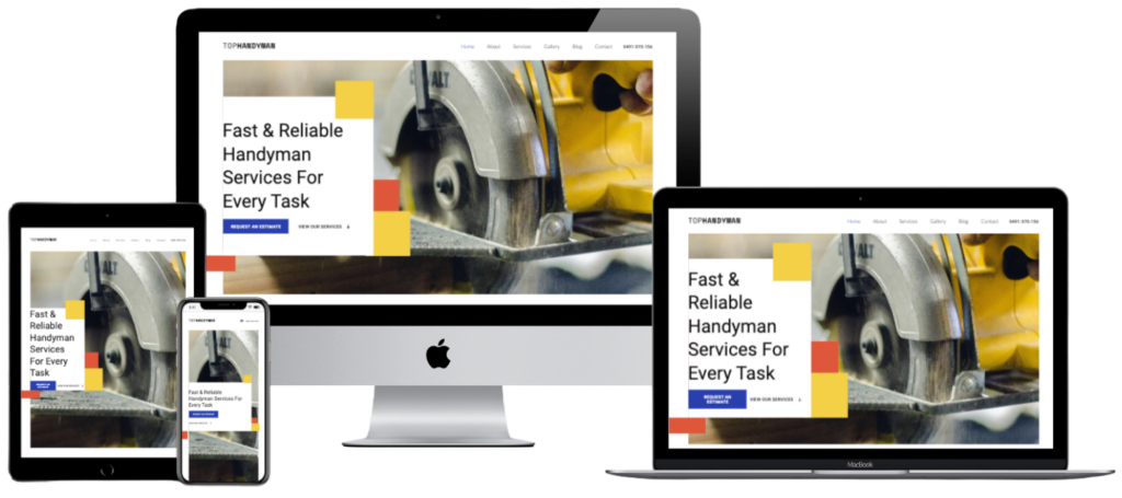 Handyman Website Mockup