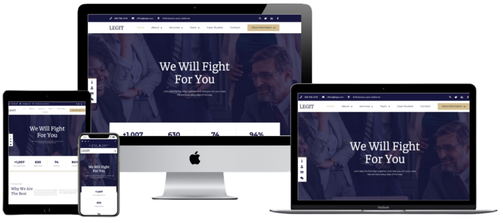 Legit Legal Website Mockup