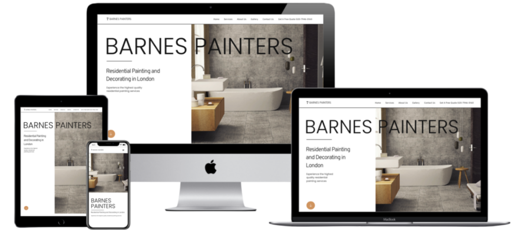 Painter Website Mockup