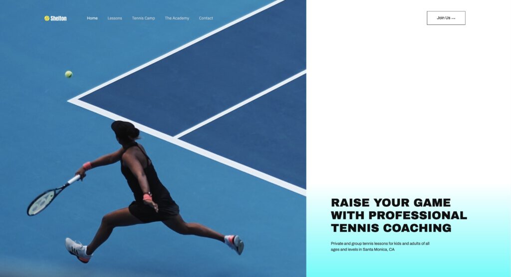 Tennis Academy Template