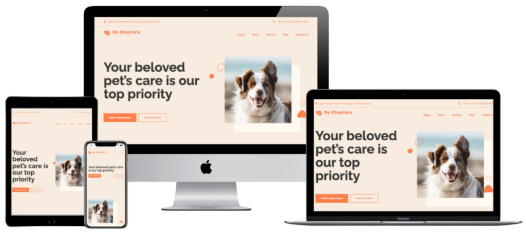 Vet Website Mockup