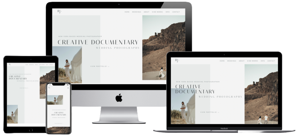 RJ Wedding Photographer Website