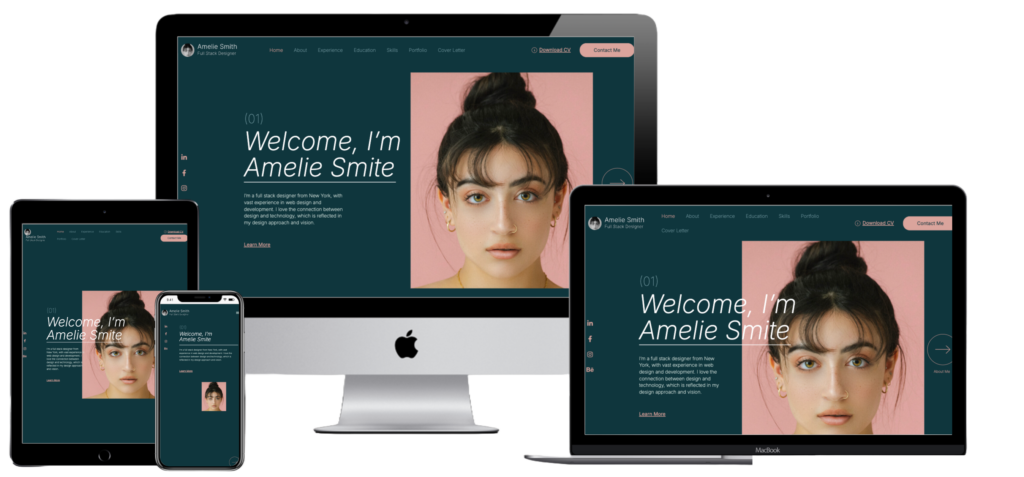 cv portfolio template