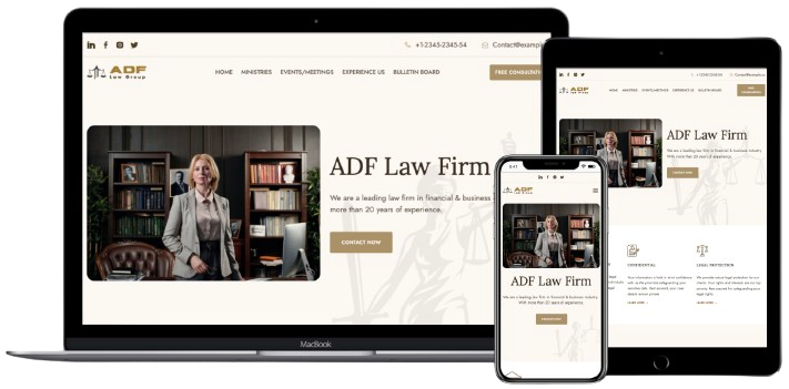 Lawyer Website Mockup