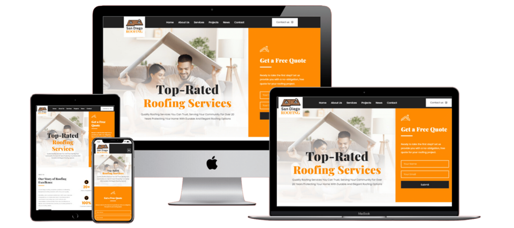 Roofing Web Design